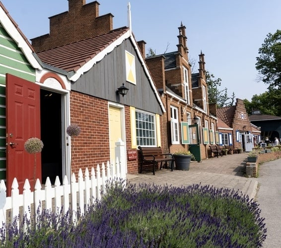Historic buildings in Dutch Village in Holland, MI